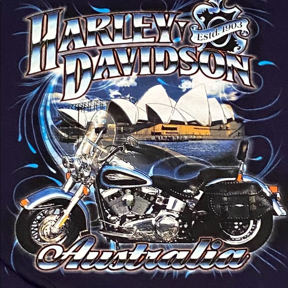 Harley Davidson oversized Tee size XXL in Navy. - Picture 4 of 4